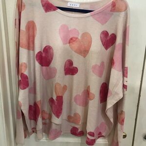 Women's Pink Heart Sweater
